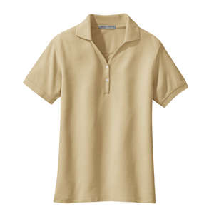 Port Authority Ladies 100% Pima Cotton Sport Shirt - Dark/All Stone