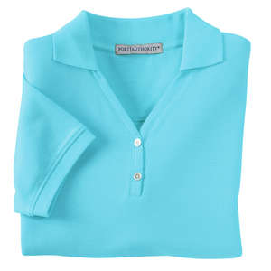 Port Authority Ladies 100% Pima Cotton Sport Shirt - Dark/All