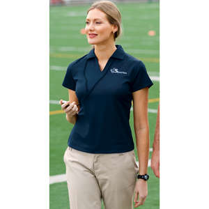 Sport-Tek Ladies Dri-Mesh V-Neck Sport Shirt - Dark/All 