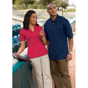 Sport-Tek Ladies Dri-Mesh V-Neck Sport Shirt - Dark/All 