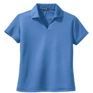 Sport-Tek Ladies Dri-Mesh V-Neck Sport Shirt - Dark/All Blueberry