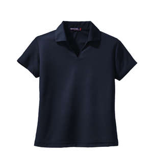 Sport-Tek Ladies Dri-Mesh V-Neck Sport Shirt - Dark/All Blue, Navy