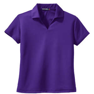 Sport-Tek Ladies Dri-Mesh V-Neck Sport Shirt - Dark/All Purple