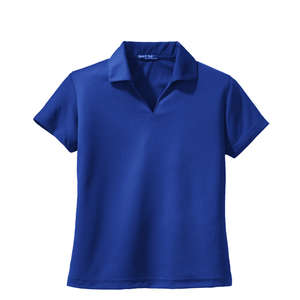 Sport-Tek Ladies Dri-Mesh V-Neck Sport Shirt - Dark/All Blue, Royal
