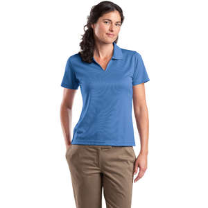 Sport-Tek Ladies Dri-Mesh V-Neck Sport Shirt - Dark/All 