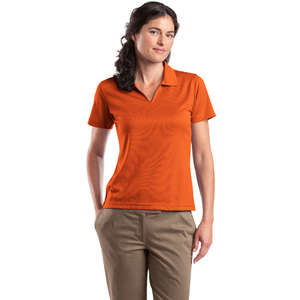 Sport-Tek Ladies Dri-Mesh V-Neck Sport Shirt - Dark/All 