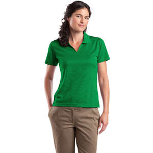 Sport-Tek Ladies Dri-Mesh V-Neck Sport Shirt - Dark/All 