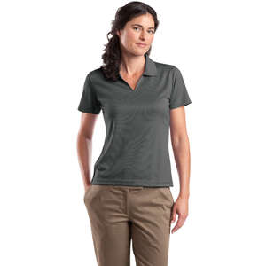 Sport-Tek Ladies Dri-Mesh V-Neck Sport Shirt - Dark/All 