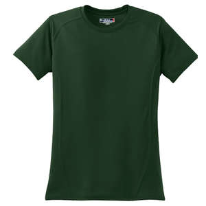 Sport-Tek Ladies Dry Zone Raglan Accent T-Shirt - Dark/All Green, Forest