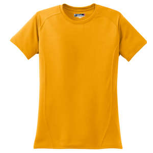 Sport-Tek Ladies Dry Zone Raglan Accent T-Shirt - Dark/All Gold