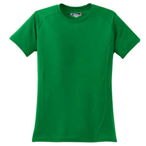 Sport-Tek Ladies Dry Zone Raglan Accent T-Shirt - Dark/All Green, Kelly