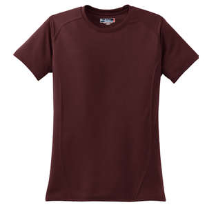 Sport-Tek Ladies Dry Zone Raglan Accent T-Shirt - Dark/All Maroon