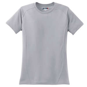 Sport-Tek Ladies Dry Zone Raglan Accent T-Shirt - Dark/All Silver