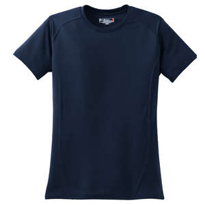 Sport-Tek Ladies Dry Zone Raglan Accent T-Shirt - Dark/All Blue, True Royal
