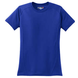 Sport-Tek Ladies Dry Zone Raglan Accent T-Shirt - Dark/All Blue, True Royal