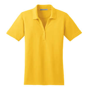 Port Authority Ladies Performance Waffle Mesh Sport Shirt - Dark/All Yellow, Sun