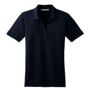 Port Authority Ladies Performance Waffle Mesh Sport Shirt - Dark/All Blue, True Navy