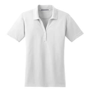 Port Authority Ladies Performance Waffle Mesh Sport Shirt - Dark/All White