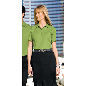 Port Authority Ladies Bamboo Charcoal Birdseye Jacquard Sport Shirt - Dark/All 