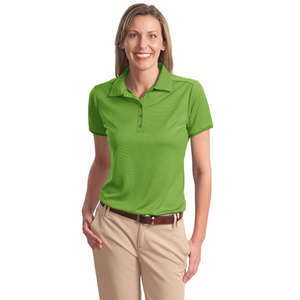 Port Authority Ladies Bamboo Charcoal Birdseye Jacquard Sport Shirt - Dark/All 