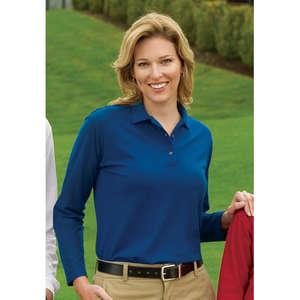 Port Authority Ladies Long Sleeve Silk Touch Sport Shirt - Dark/All