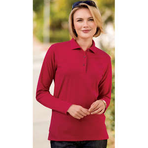 Port Authority Ladies Long Sleeve Silk Touch Sport Shirt - Dark/All