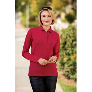 Port Authority Ladies Long Sleeve Silk Touch Sport Shirt - Dark/All