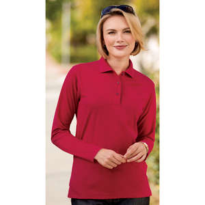Port Authority Ladies Long Sleeve Silk Touch Sport Shirt - Dark/All