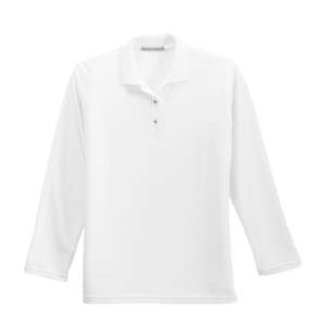 Port Authority Ladies Long Sleeve Silk Touch Sport Shirt - Dark/All White