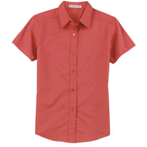 Port Authority Ladies Short Sleeve Easy Care Shirt - Dark/All Hibiscus