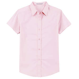Port Authority Ladies Short Sleeve Easy Care Shirt - Dark/All Pink, Light