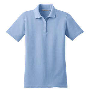 Port Authority Ladies Stain-Resistant Sport Shirt - Dark/All Blue, Light