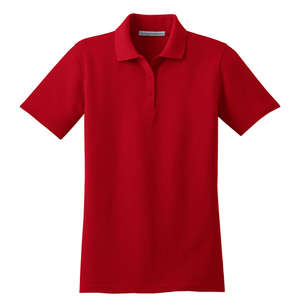 Port Authority Ladies Stain-Resistant Sport Shirt - Dark/All Red