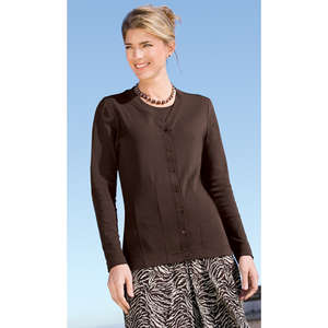 Port Authority Ladies Modern Stretch Cotton Cardigan - Dark/All 