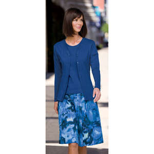 Port Authority Ladies Modern Stretch Cotton Cardigan - Dark/All 