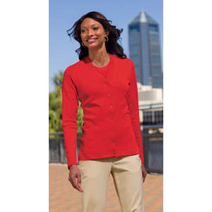 Port Authority Ladies Modern Stretch Cotton Cardigan - Dark/All 