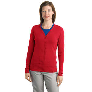 Port Authority Ladies Modern Stretch Cotton Cardigan - Dark/All 