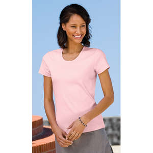 Port Authority Ladies Modern Stretch Cotton Scoop Neck Shirt - Dark/All