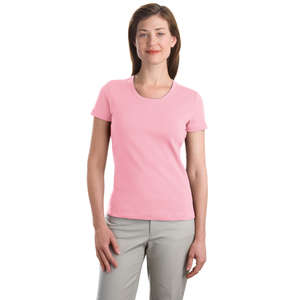 Port Authority Ladies Modern Stretch Cotton Scoop Neck Shirt - Dark/All