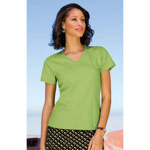 Port Authority Ladies Modern Stretch Cotton V-Neck Shirt - Dark/All 