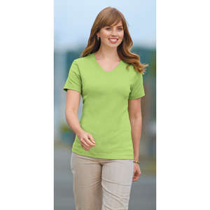 Port Authority Ladies Modern Stretch Cotton V-Neck Shirt - Dark/All 