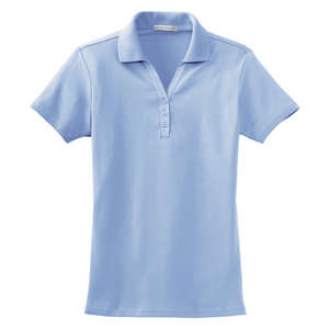 Port Authority Ladies Silk Touch Interlock Sport Shirt - Dark/All Blue, Lake