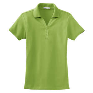 Port Authority Ladies Silk Touch Interlock Sport Shirt - Dark/All Green, Leaf