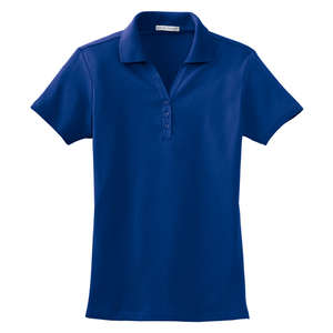Port Authority Ladies Silk Touch Interlock Sport Shirt - Dark/All Blue, Royal