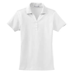 Port Authority Ladies Silk Touch Interlock Sport Shirt - Dark/All White