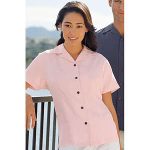 Port Authority Signature Ladies Silk Blend Camp Shirt - Dark/All 