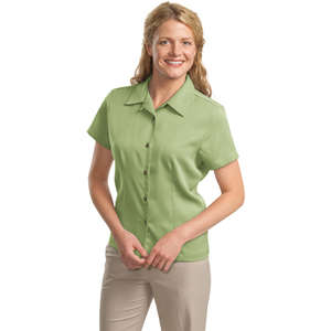 Port Authority Ladies Easy Care Camp Shirt - Dark/All