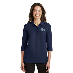 Custom Promotional Port Authority Ladies Silk Touch 3/4-Sleeve Sport Shirt - Dark/All