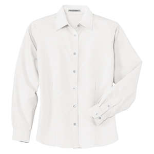 Port Authority Ladies Classic Oxford - Dark/All White