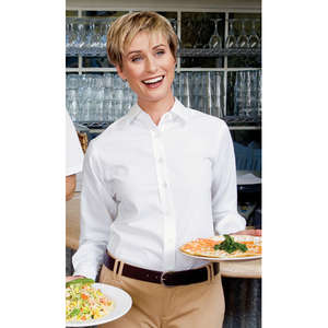 Port Authority Ladies Long Sleeve Easy Care Soil Resistant Shirt - Dark/All 